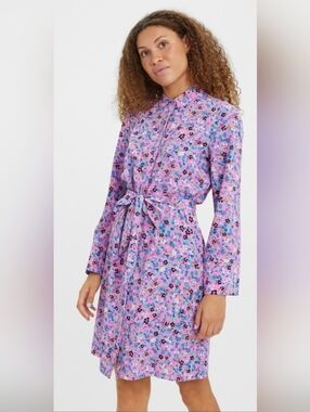NWOT Vero Moda Lilac Floral Tie-Waist Mini Dress